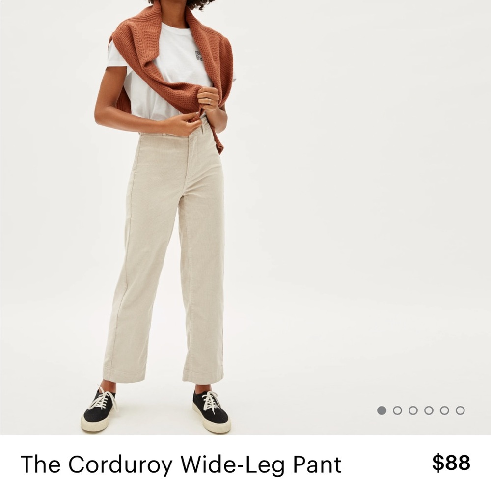 NWT Everlane The Corduroy Wide Leg Pants